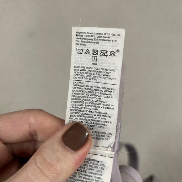 Athleta Size 32DD Advanced Racerback Adjustable Bra High Impact Lilac Lavender - Picture 6 of 7